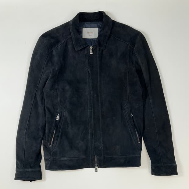 쉽스킨 스웨이드 자켓 워시드블랙