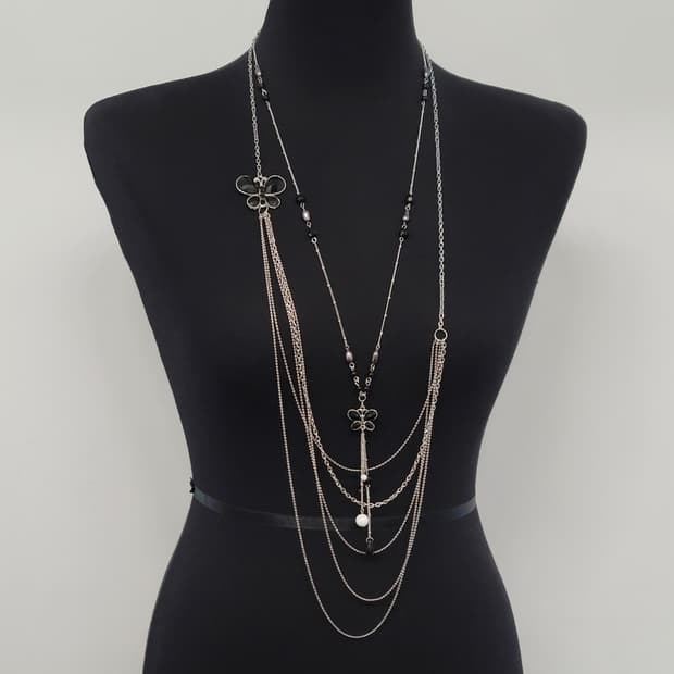 butterfly necklace set