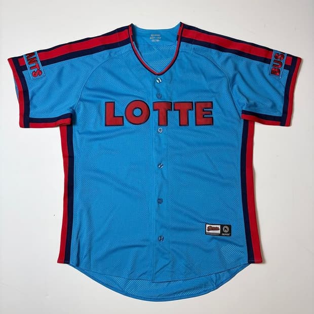 롯데 자이언츠 스머프 노마킹 반팔 유니폼 PN9518