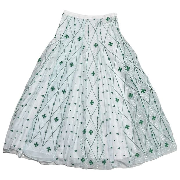 SANDRO 클로버 자수 스커트 1