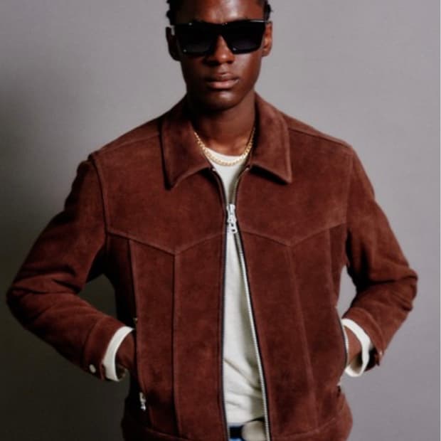 L) 토니웩 21fw 웨스턴 스웨이드 자켓 브라운