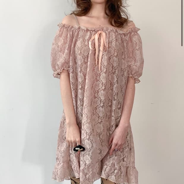 샵페어리 로지 레이스 드레스