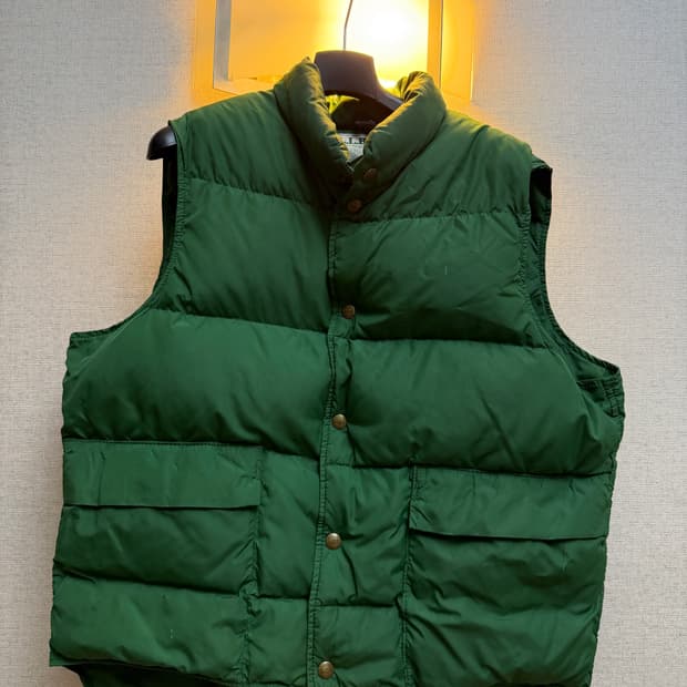 L.L.Bean 구스다운 패딩 베스트 그린 L / 빈티지 엘엘빈 다운조끼