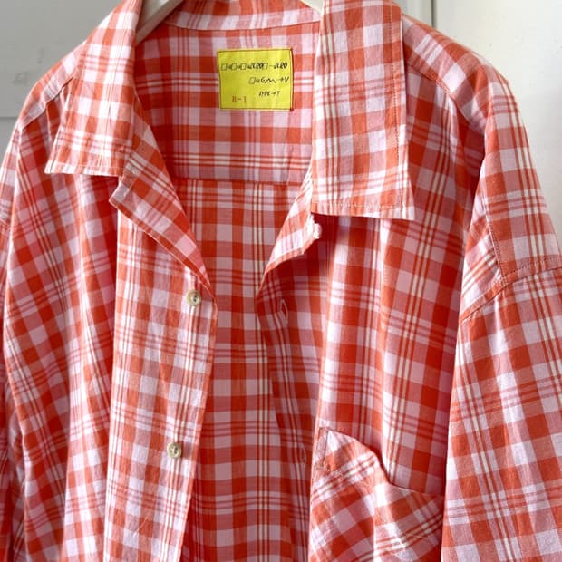 JPN made natural cotton check shirt
