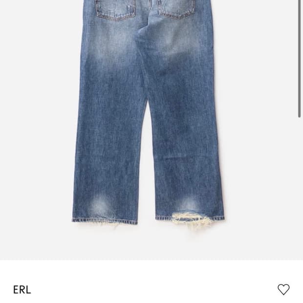 ERL Unisex Distressed Regular fit jeans