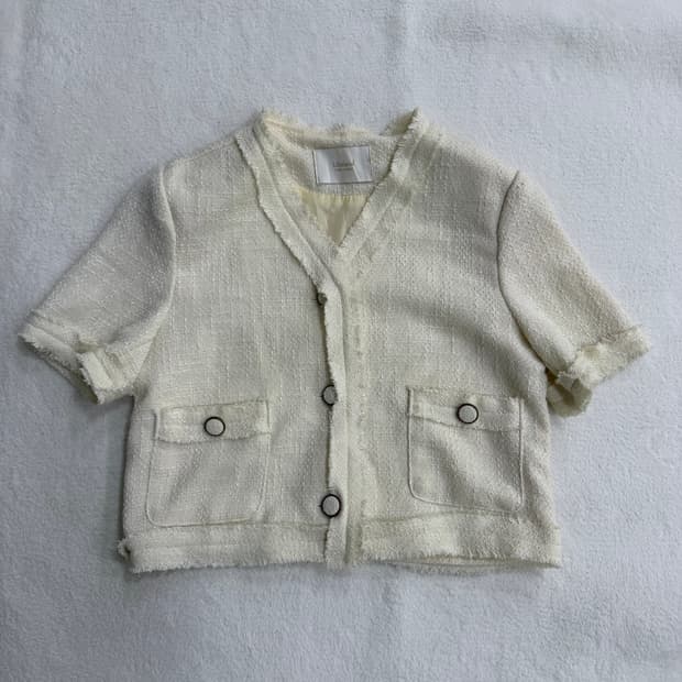 실측확인 빈티지 여성 트위드 자켓0311T