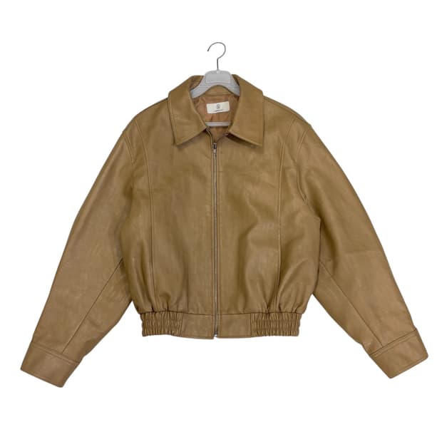 런던플랏 페이크 레더 자켓