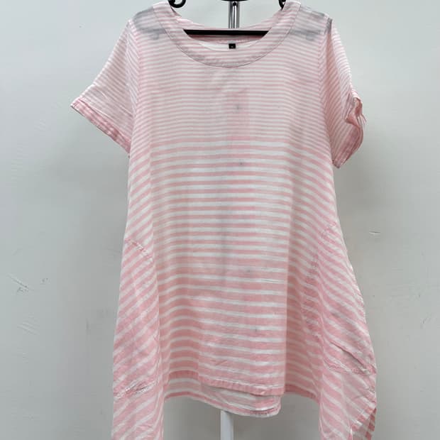 빈티지 핑크 레이어드 원피스