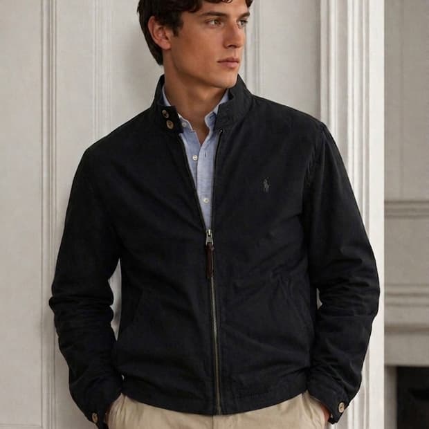 폴로 랄프로렌 해링턴 자켓 블랙 L 새상품