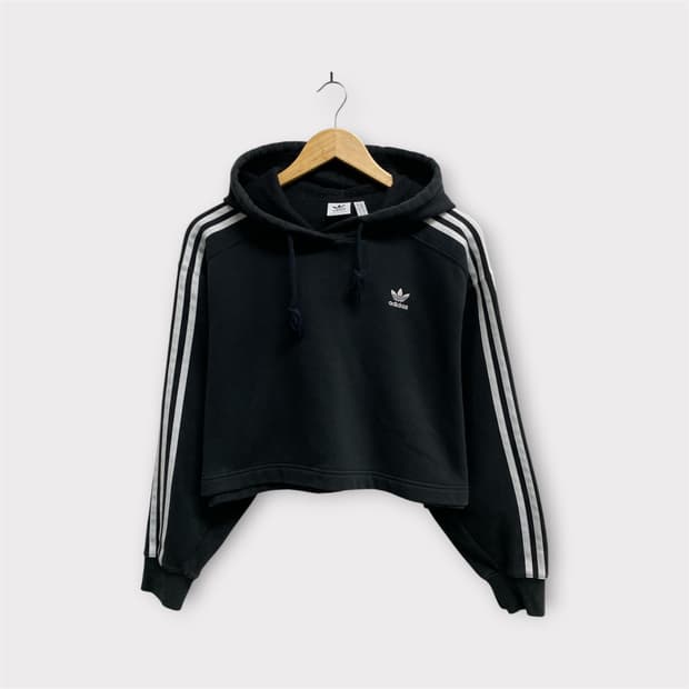 아디다스 아디컬러 3S 숏 후드 블랙 S 