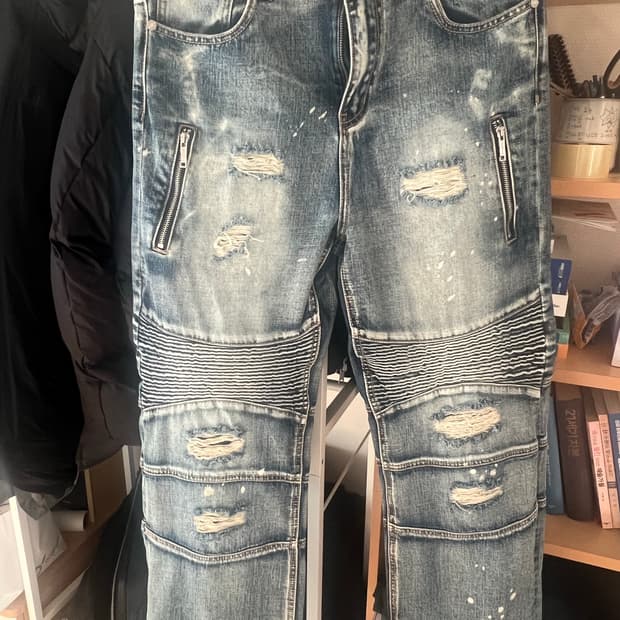 Racer worldwide bleach painter denim