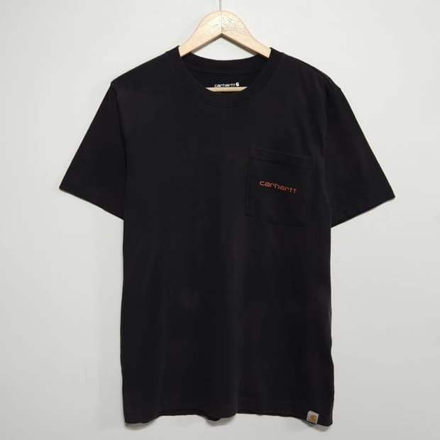 공용S)CARHARTT 칼하트 반팔 티셔츠 카키브라운 타이다이 커스텀