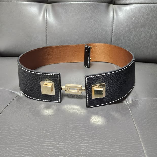 DECO 넓은 가죽 패션벨트 M