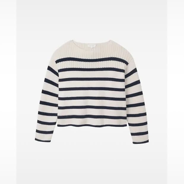 the white company stipe pattern jumper