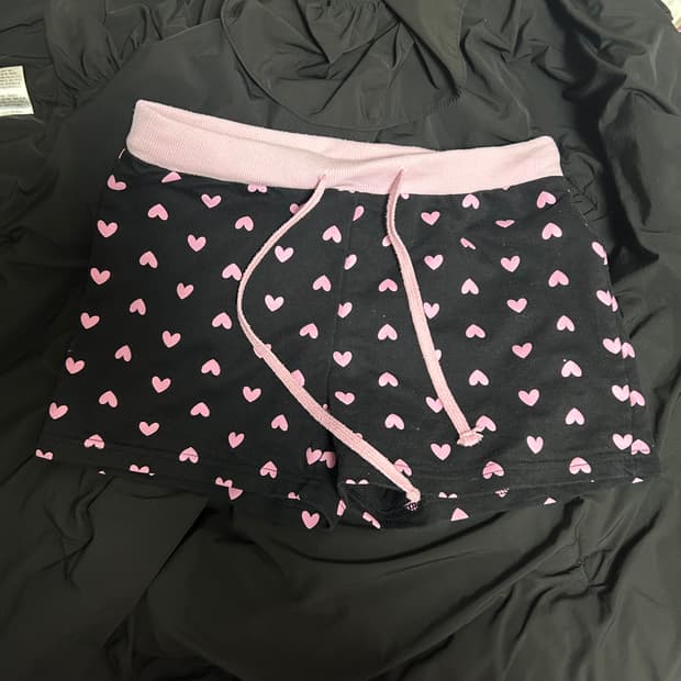 갸루 y2k 하트 반바지