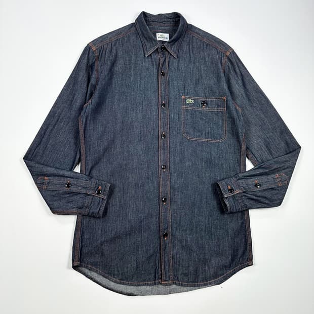 라코스테 클래식 원포켓 데님셔츠 M
