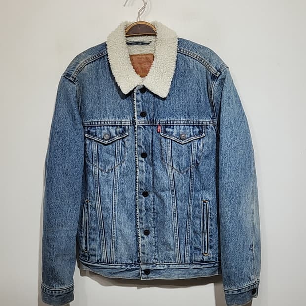 (L) 리바이스 양털 청자켓 연청 데님자켓 레드탭 