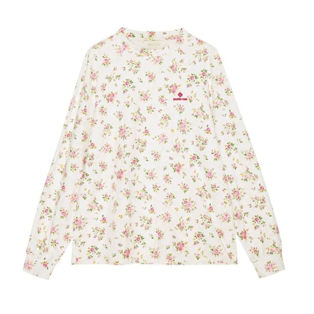 슈슈통 26ss 플로럴 롱 슬리브리스 탑