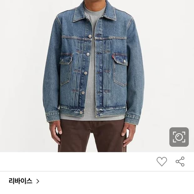 리바이스 타입2 트러커자켓 M 미디엄블루