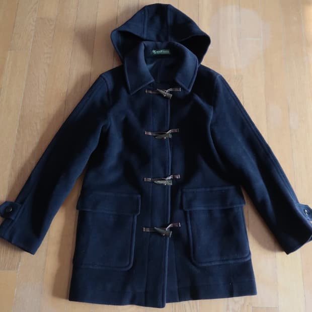 New Yorker 후드 더플 울 코트