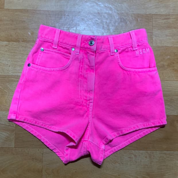 MSGM 엠에스지엠 하이웨스트 데님 숏츠(36 사이즈)