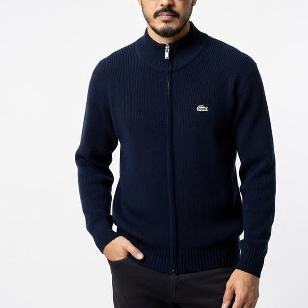 100 / 라코스테 / 풀집업 울니트 / 토316-옥/