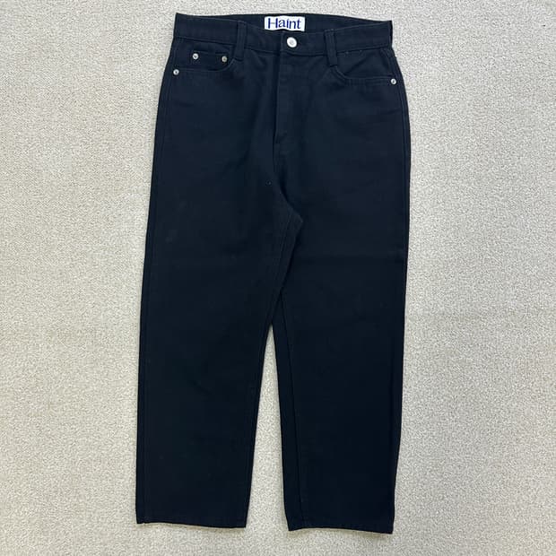 L 헤인트 블랙 데님 팬츠 0316D 