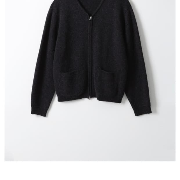 우드비 키드 모헤어 가디건 차콜네이비 1사이즈