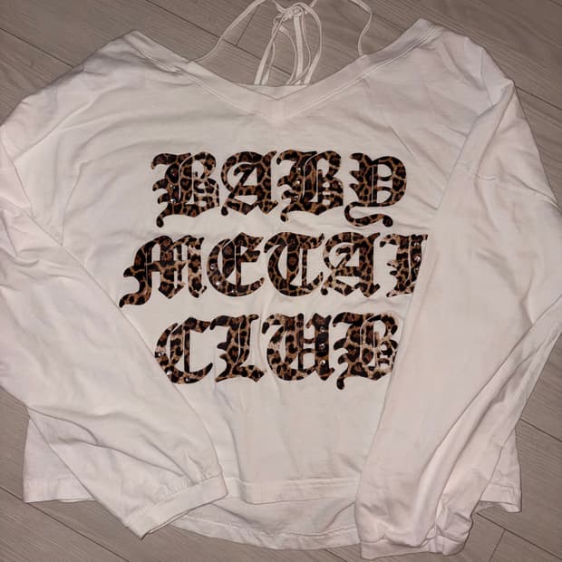 베이비메탈클럽 babymetalclub 호피 프린팅 홀터 롱슬리브 오프