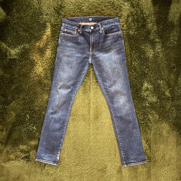 [29X30] GAP 갭 데이퍼드 빈티지 워싱 데님 팬츠 미드 인디고