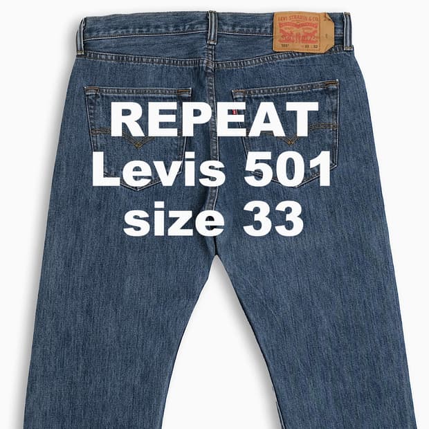 빈티지 리바이스 501 중청 33 인치 LV50133483