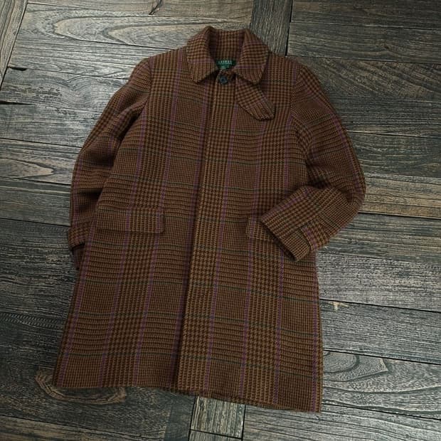 [폴로 랄프로렌] 글렌 체크 발마칸 코트 M18456