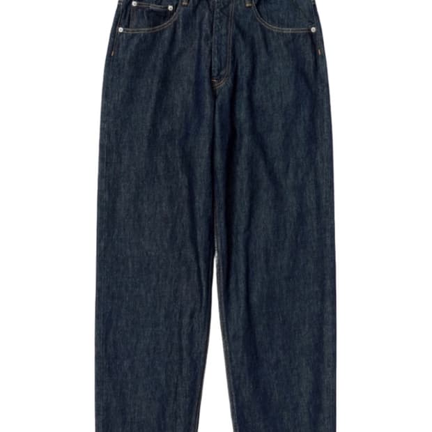 [34] 오라리 하드 트위스트 데님 와이드 팬츠 인디고