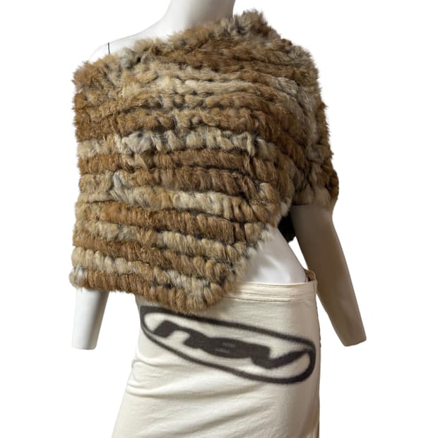 빈티지 리얼 퍼 다용도 악세