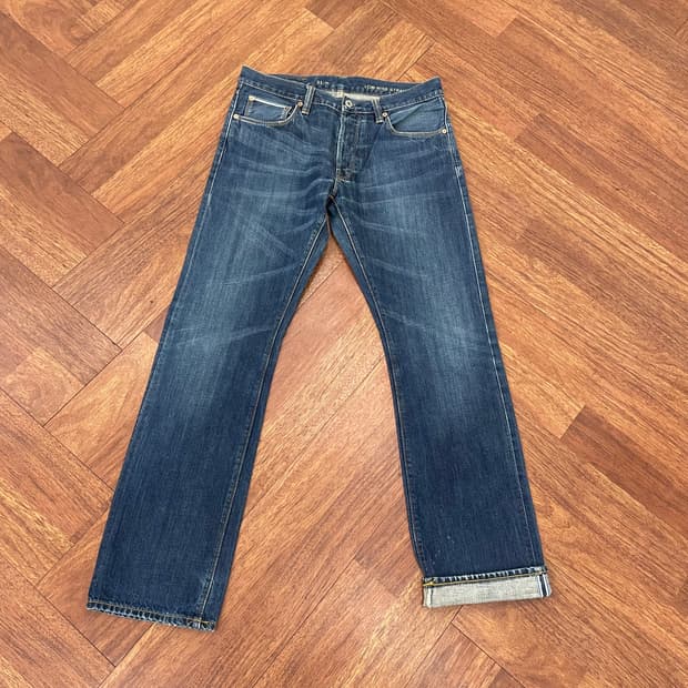 갭 셀비지 중청 데님팬츠