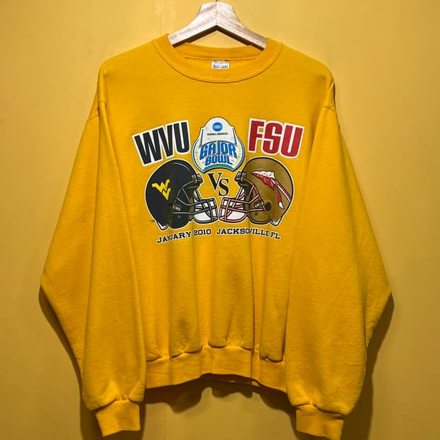 10s [S] 저지스 유니버시티 풋볼 옐로우 맨투맨