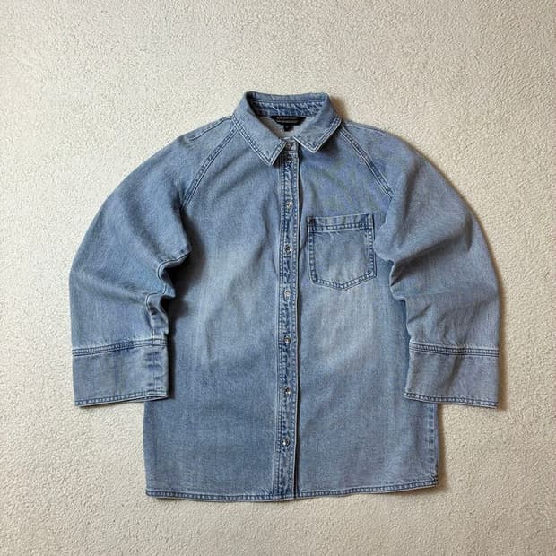 아르마니 익스체인지 커프스 디테일 데님 셔츠 PN6847