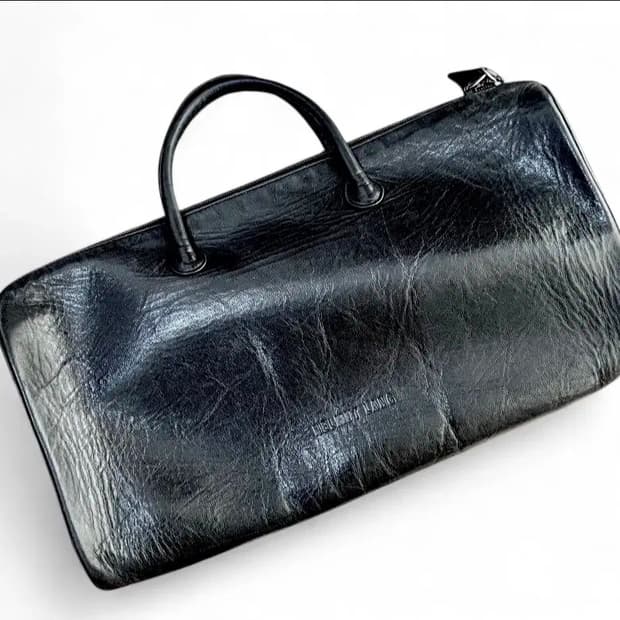 헬무트랭 레더 미니보스톤 핸드백 y2k