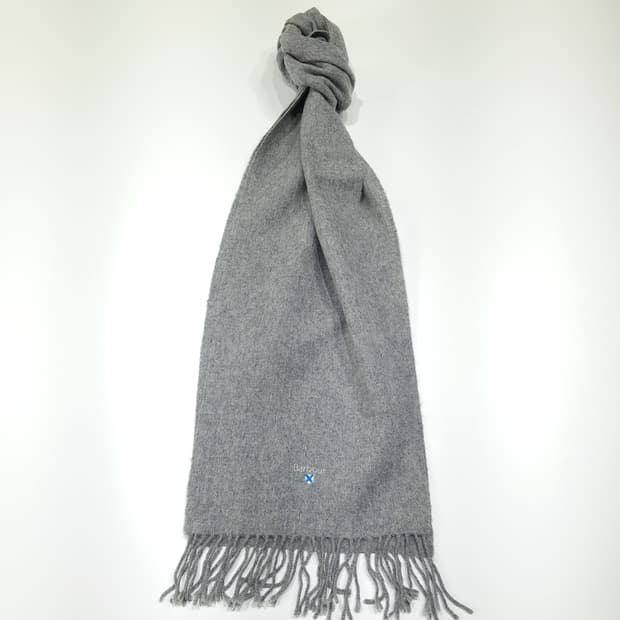 MX617 바버 램스울 솔타이어자수 헤더그레이 머플러 목도리