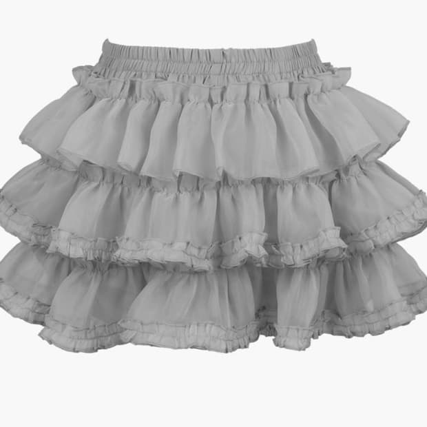 러프넥 튜튜스커트 그레이