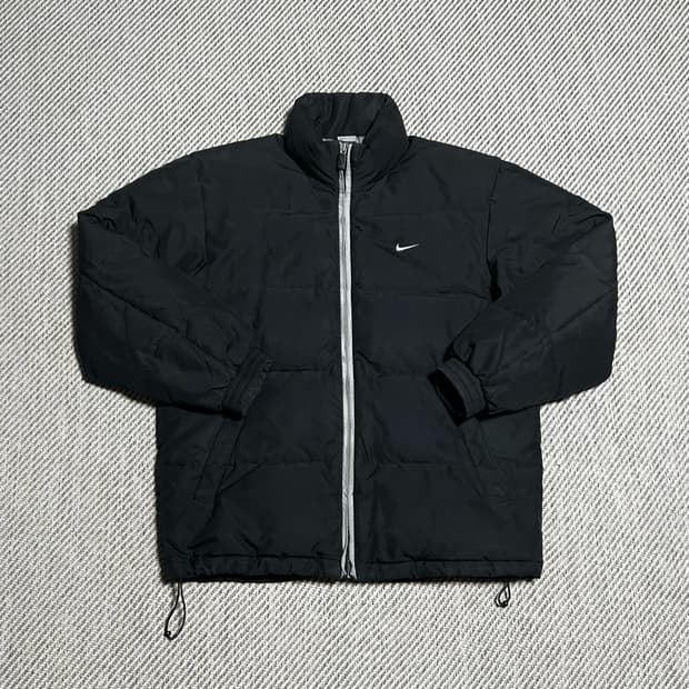 [XL] Nike 나이키 올드스쿨 덕다운 검/회 스우시 패딩 점퍼