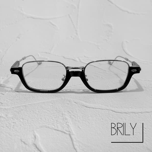 [Unisex] AGE3 가타 하프 반뿔테 스틸 안경