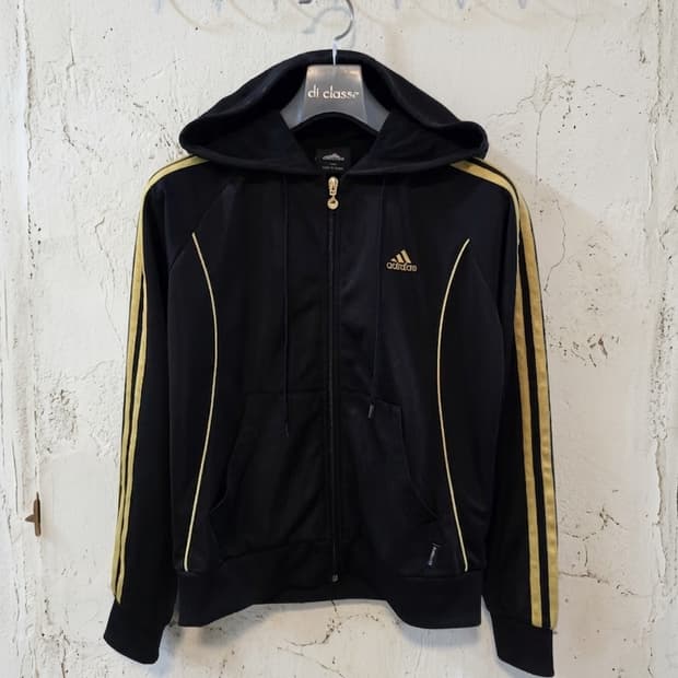 아디다스 후드집업 90 블랙 골드