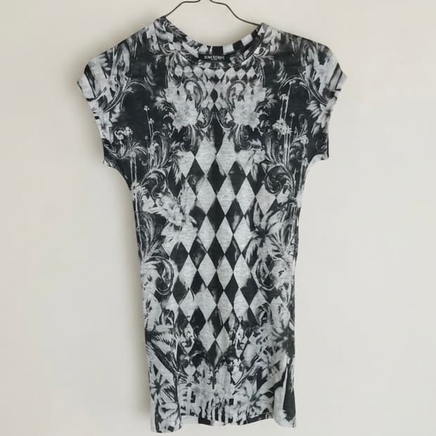 Balmain linen graphic print t-shirts