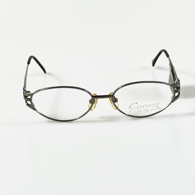 90s CAREER 건메탈 슬림 오벌 프레임 빈티지 안경