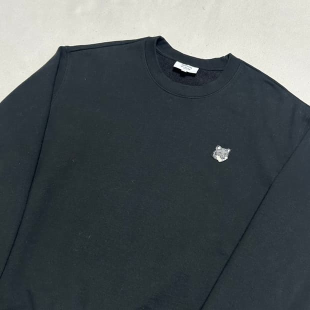 M 메종키츠네 폭스헤드 블랙 맨투맨