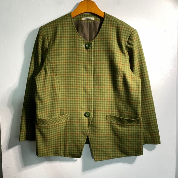 chikuma seni 빈티지 노카라 자켓 