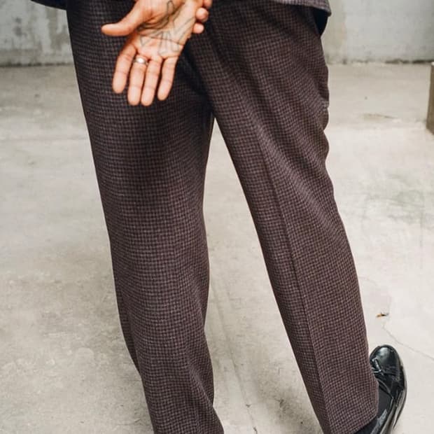 스투시 로로피아나 트위드 트라우저 xl