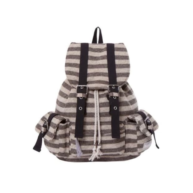 텐스댄스 파히섬 탠스댄스 울 스트라이프 백팩 브라운