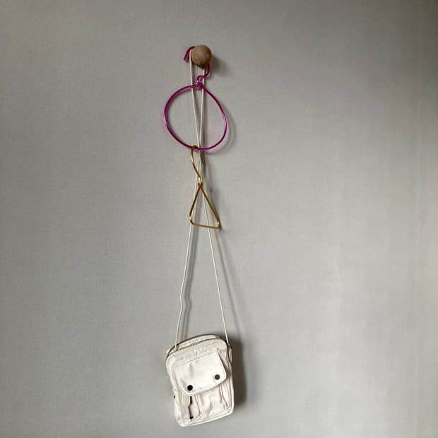 기준 미니백 나일론 화이트